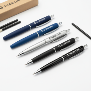 Branded ballpoint pens (soft-touch, click, twist)