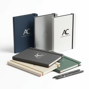 Branded A5 notebooks (soft/hard cover)