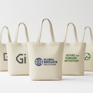 Branded cotton tote bags