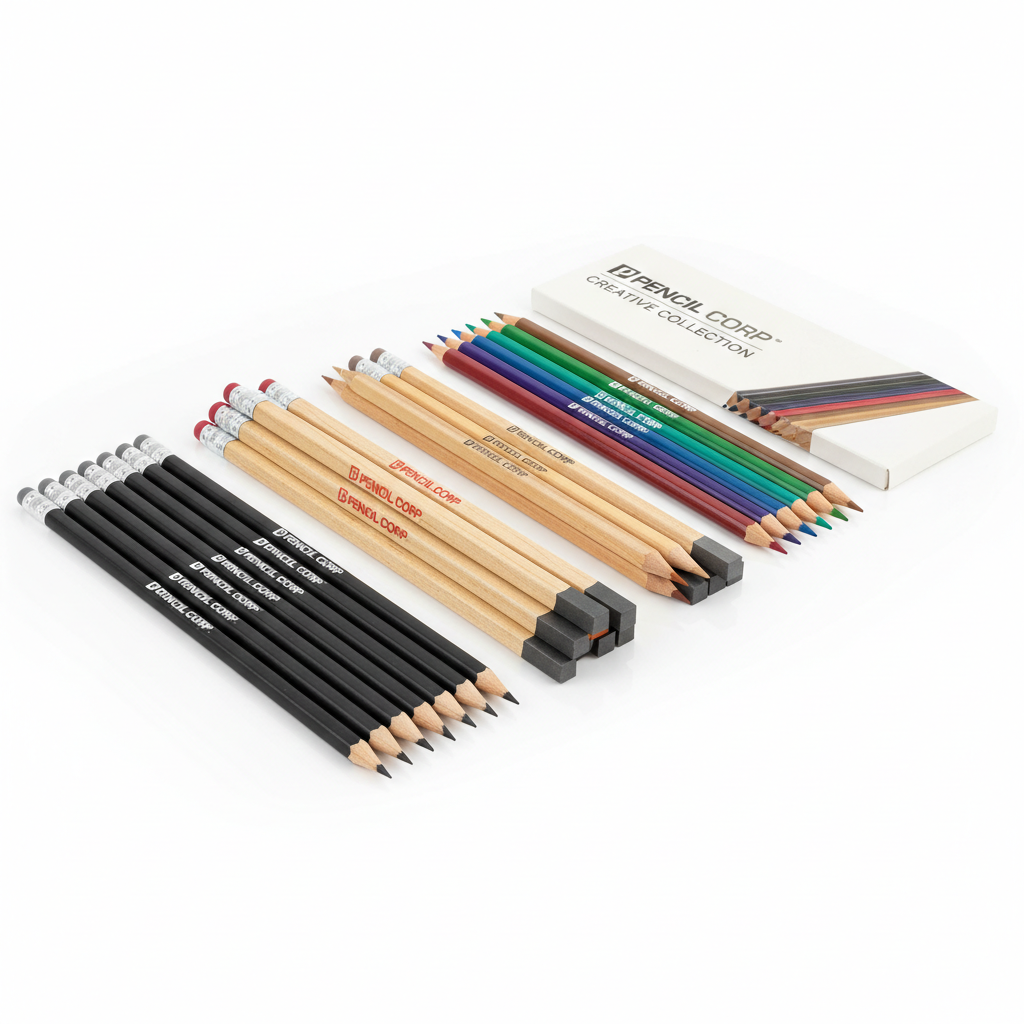 Branded pencils (graphite, carpenter, colouring sets)