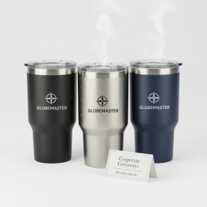Branded travel mugs